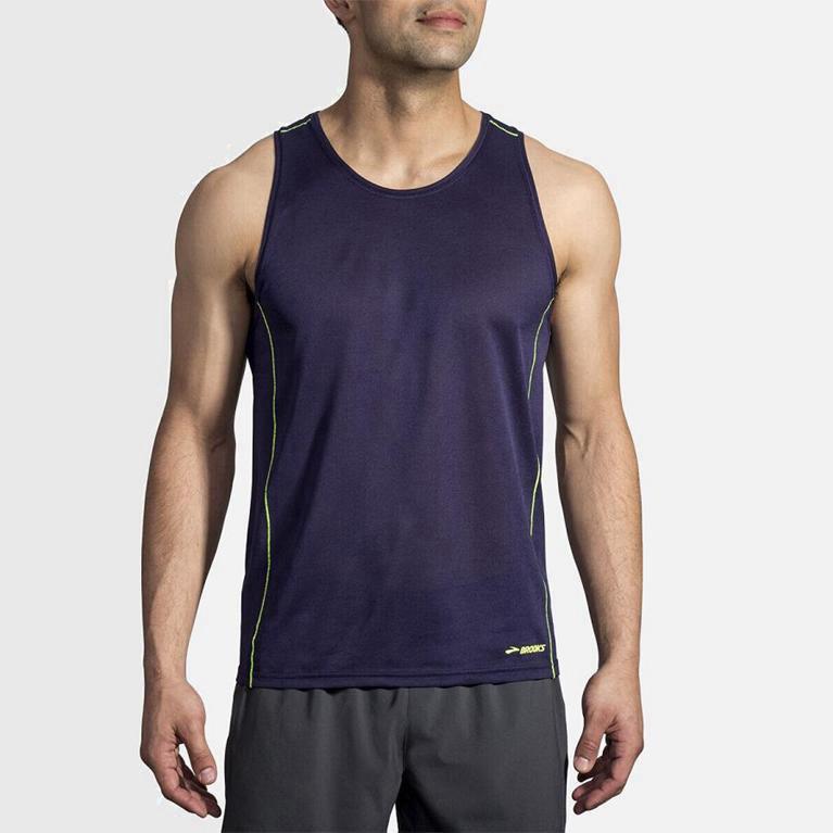 Brooks Ghost Hombre Camiseta Sin Mangas - Azules (1320MRKPF)